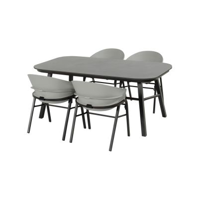 Hartman Tubb verstelbare tuinset 185x100 cm. (5-delig) - Keramiek/Concrete Grey