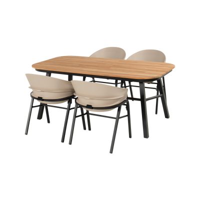 Hartman Tubb verstelbare tuinset 185x100 cm. (5-delig) - Teak/Soft Taupe
