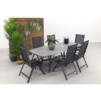 Hartman Napoli/Benevento 240x110 cm. - Deens ovale tuinset - verstelbaar