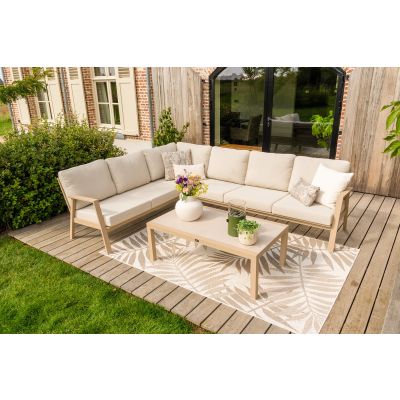 Viento/Atlanta hoek loungeset (4-delig) - Latte