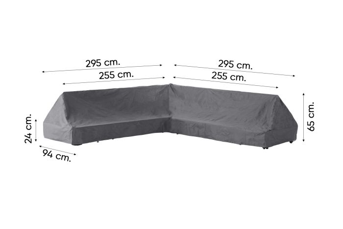 Outdoor Covers L-vormige platform loungesethoes 295x295x65 cm.