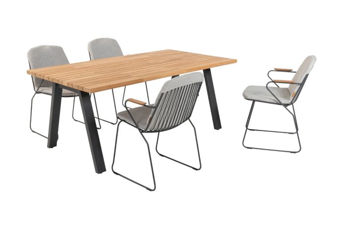 4 Seasons Veneto/Ambassador tuinset - 180x100 cm. - stapelbaar