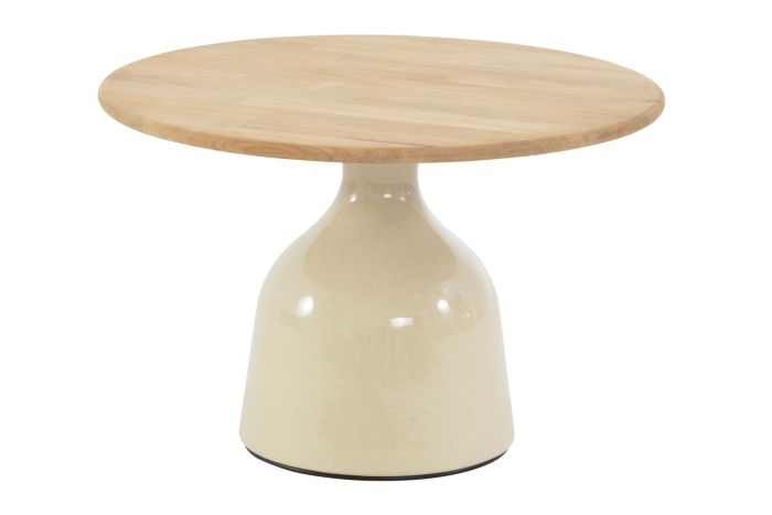 4SO June koffietafel Ø60 cm. - Teak/Cream
