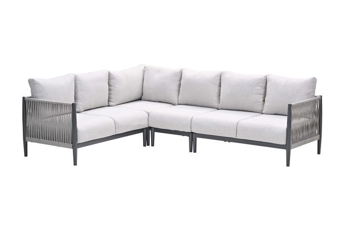 GI Diamo hoek loungebank (L/R) - Carbon Black/Zand