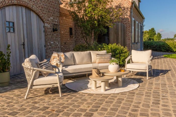 Jade/Liv stoel-bank loungeset - Light rope