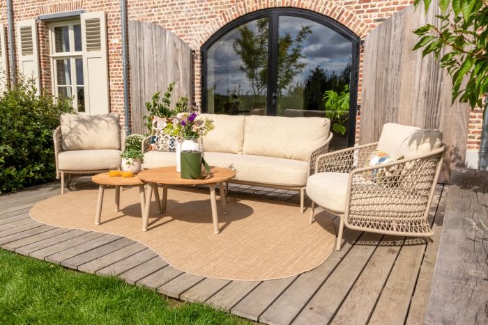 4SO Puccini/Mindo stoel-bank loungeset (5-delig) - Latte