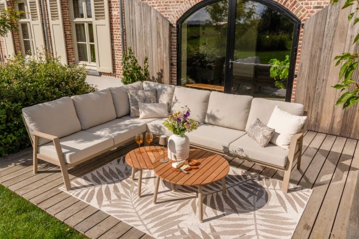 Viento/Mindo hoek loungeset (3-delig) - Latte