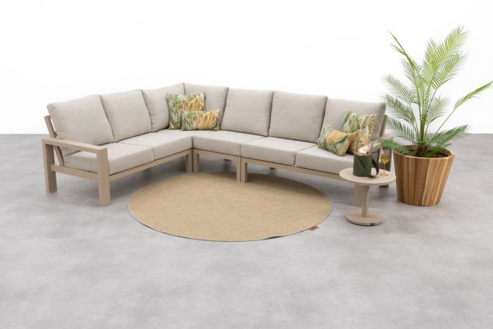Verano lounge hoekbank (4-delig) - Latte