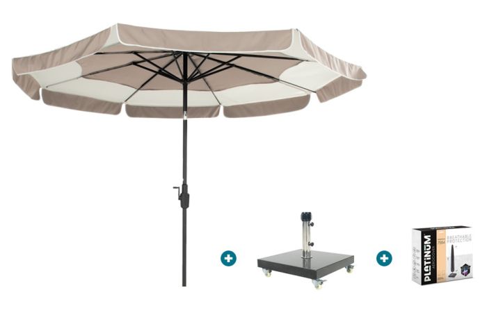 Hartman Tubb stokparasol Ø300 cm. - Zand met Granada voet en hoes