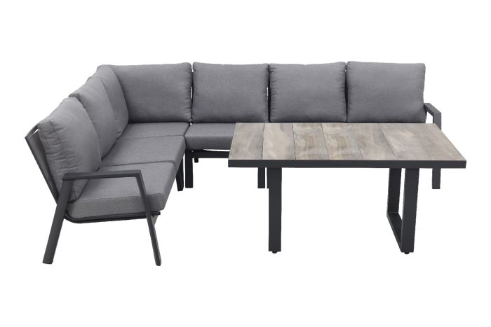 Azoren/Darwin lounge dining set - antraciet - links & rechts