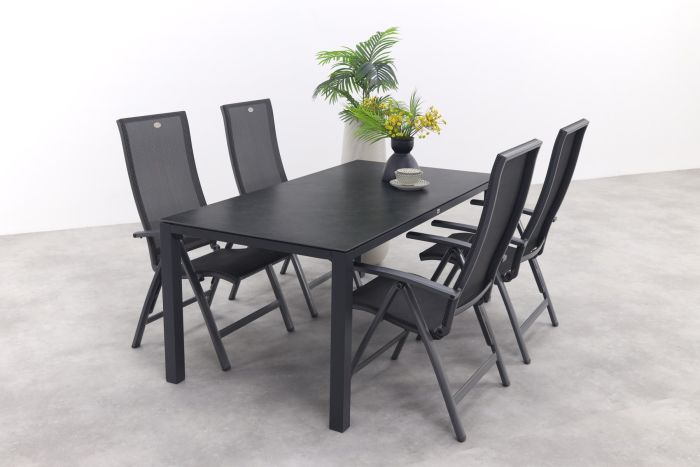 Hartman Valentino/Chaneo verstelbare tuinset - 180x90 cm. - 5-delig