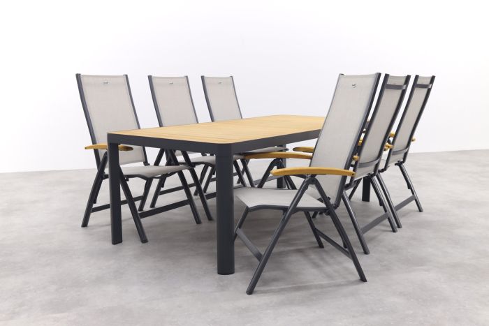 Hartman Monza/General verstelbare tuinset- 220 cm x 100cm. -7-delig 