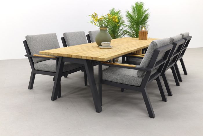 4 Seasons Proton/Ambassador 300x100 cm. - Low dining 7-delige tuinset