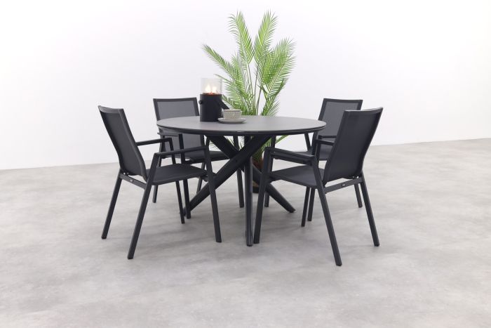 Atmos/Dublin ronde tuinset - 5-delig - 120 cm.