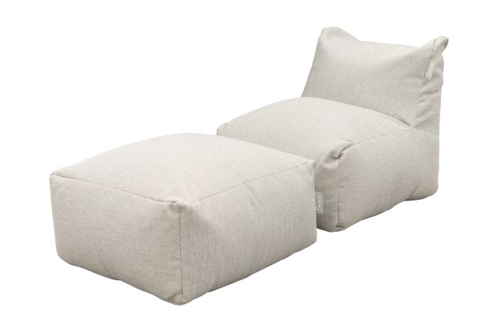 Laui lounge zitzak adult XL + poef - Beige