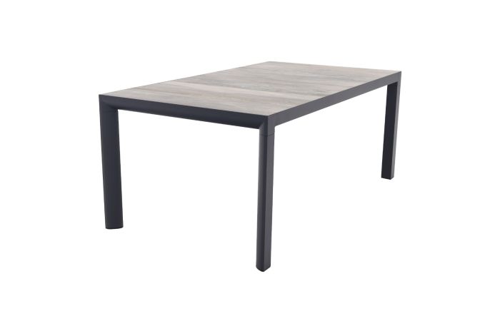 Kings tuintafel antraciet - 180x100 cm.