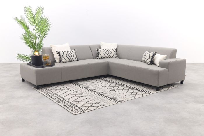 Malaga hoekbank loungeset chaise longue - Taupe