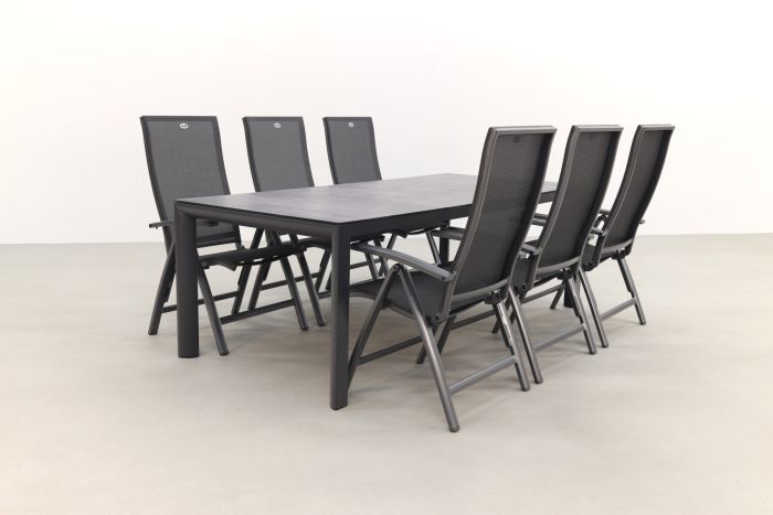 Hartman Valentino/Baltimor 220 cm. verstelbare tuinset - 7-delig
