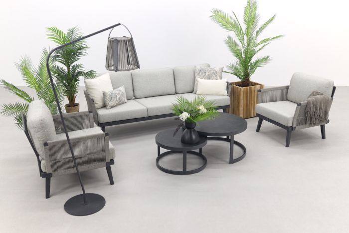 Durban/Rhodos stoel-bank loungeset - 5-delig