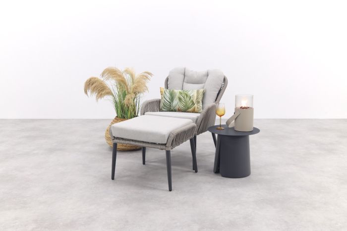 GI Andorra/Velora loungestoel set - Taupe/Zand