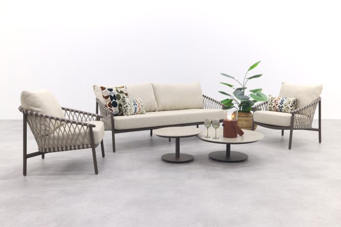 4 Seasons Allora / Boaz loungeset (5-delig) - zand/terre