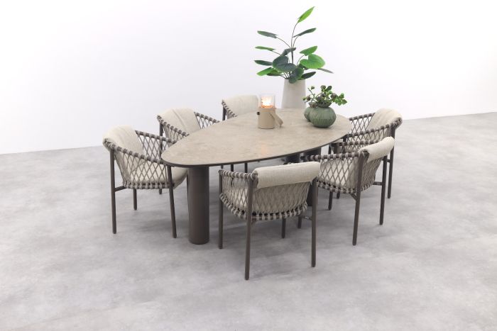 4 Seasons Allora/Arizona organische tuinset 240x120 cm. - zand/terre