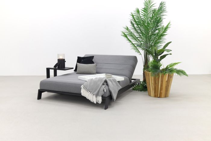 Mexico 2-persoons ligbed + bijzettafel - Sunbrella/Light grey