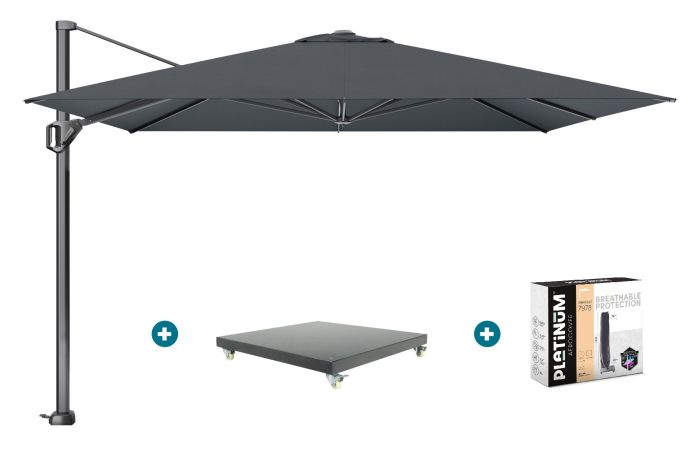 Platinum Challenger Premium T1 3.5x3.5 m - Faded Black met Marbella voet + hoes