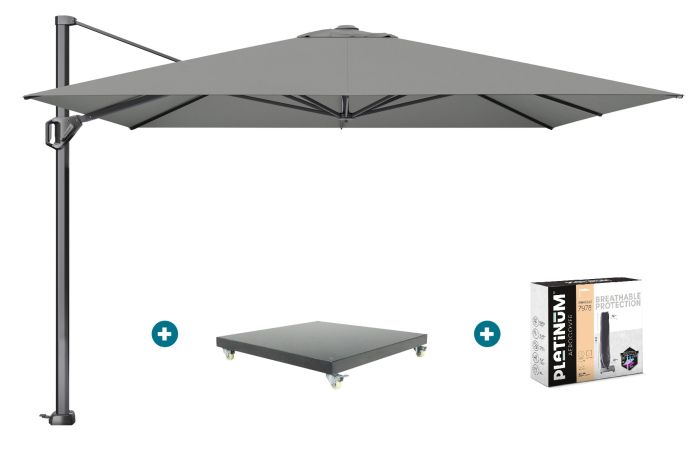 Platinum Challenger Premium T1 3.5x3.5 m - Manhattan Grey met Marbella voet + hoes