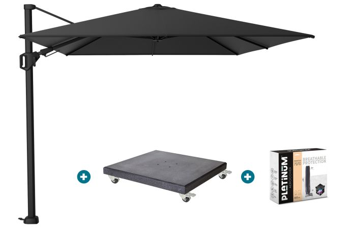 Platinum Challenger Premium T2 3.5x2.6 m - Jet Black met Modena voet en hoes