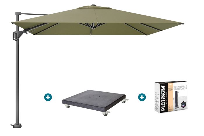 Platinum Challenger Premium T2 3x3 m - Lush green met Modena voet en hoes