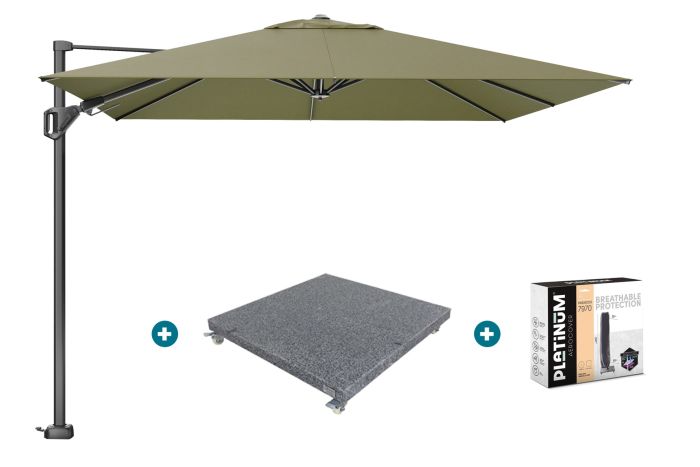 Platinum Challenger Premium T2 3x3 m - Lush green met voet en hoes