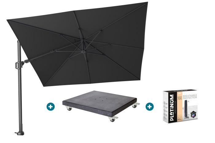 Platinum Challenger Premium T2 3x3 m - Faded Black met Modena voet en hoes