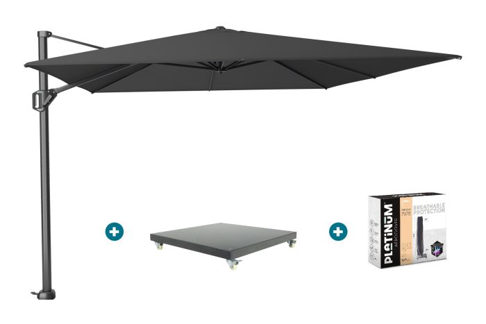 Platinum Challenger Premium T1 4x3 m - Faded Black met Marbella voet + hoes