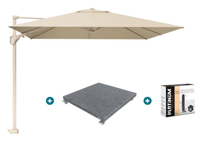 Platinum Challenger Premium T2 3x3 m Champagne Sandstone - met voet en hoes