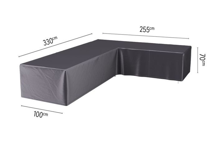 Platinum Aerocover loungesethoes L-vorm 330x255 cm - Rechts