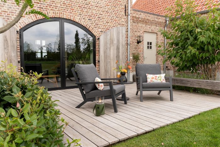 Atlanta/Canto loungestoelen set (3-delig) - Antraciet