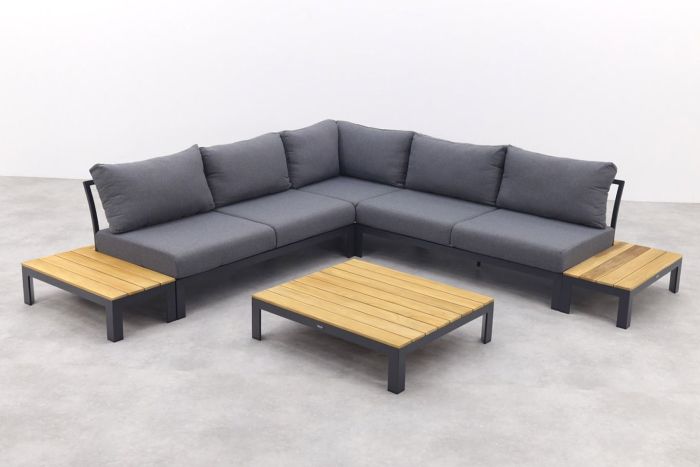 Avalounge loungeset - Aluminium/teakhout - 5 persoons