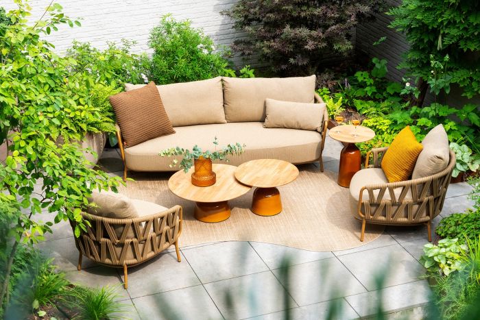 4SO Biarritz stoel-bank loungeset - Amber