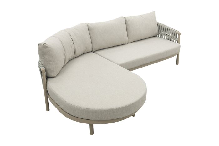 Taste Catalana organische loungebank chaise longue (rechts) - Latte