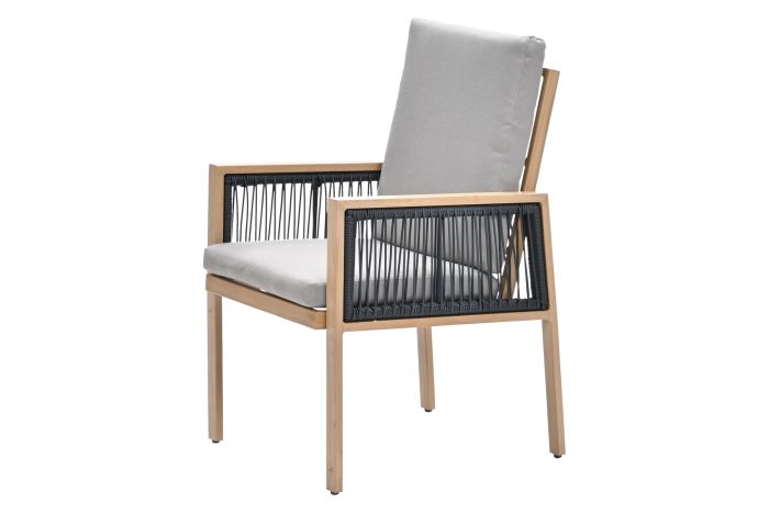 Garden Impressions Decala tuinstoel - teak look - aluminium 