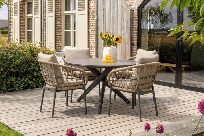 Julia/Dublin ronde tuinset - 5-delig - 120 cm.