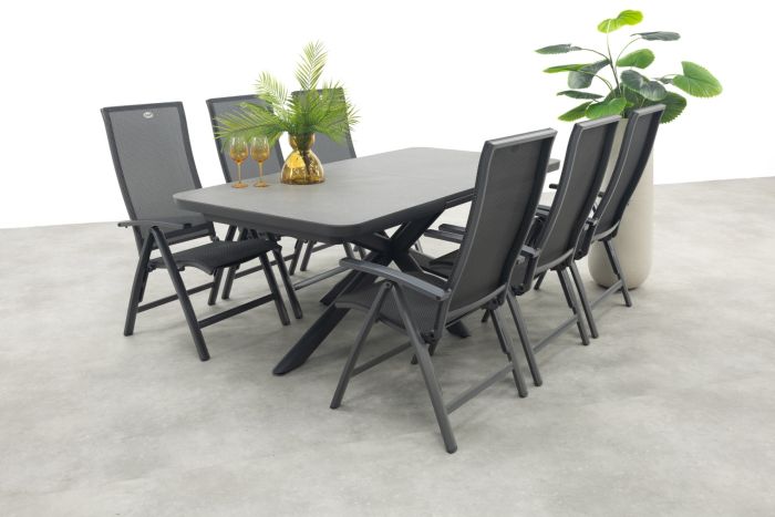 Hartman Valentino/Montreal verstelbare tuinset met uitschuifbare tuintafel