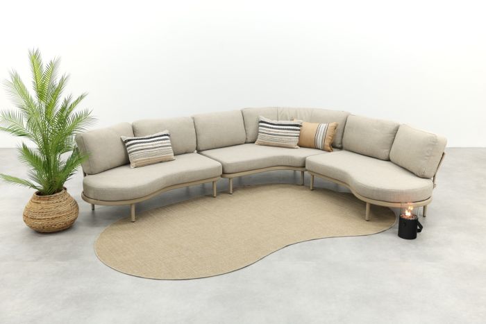 Saranda organische loungebank - Latte