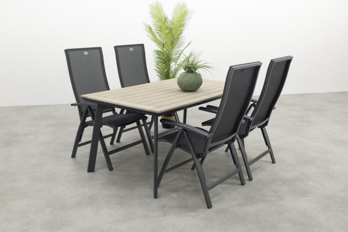 Hartman Valentino/Vigo 160x90 cm. verstelbare tuinset 5-delig