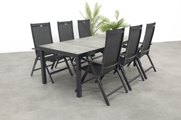 Hartman Napoli/Comino verstelbare tuinset (7-delig) - 223x105 cm.