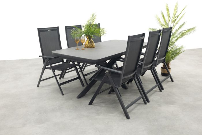 Hartman Napoli/Montreal uitschuifbare tuinset - 200-260x100 cm.