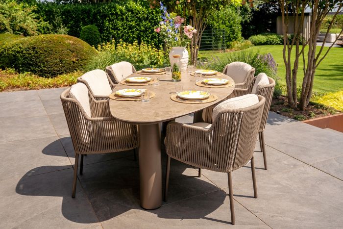 4 Seasons Bernini/Arizona organische tuinset 240x120 cm. - zand/terre