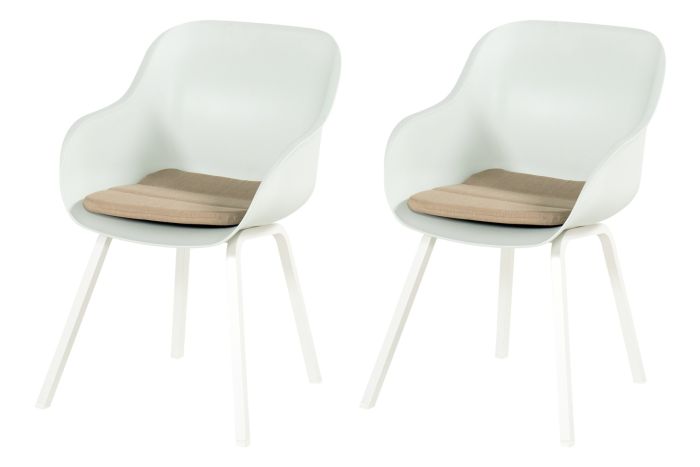 Set van 2 - Hartman Le Soleil Element dining armstoel - Cotton White