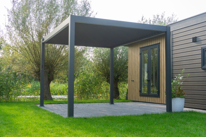 Lamellen overkapping - 3x3 m. - Aluminium - Antraciet - Move